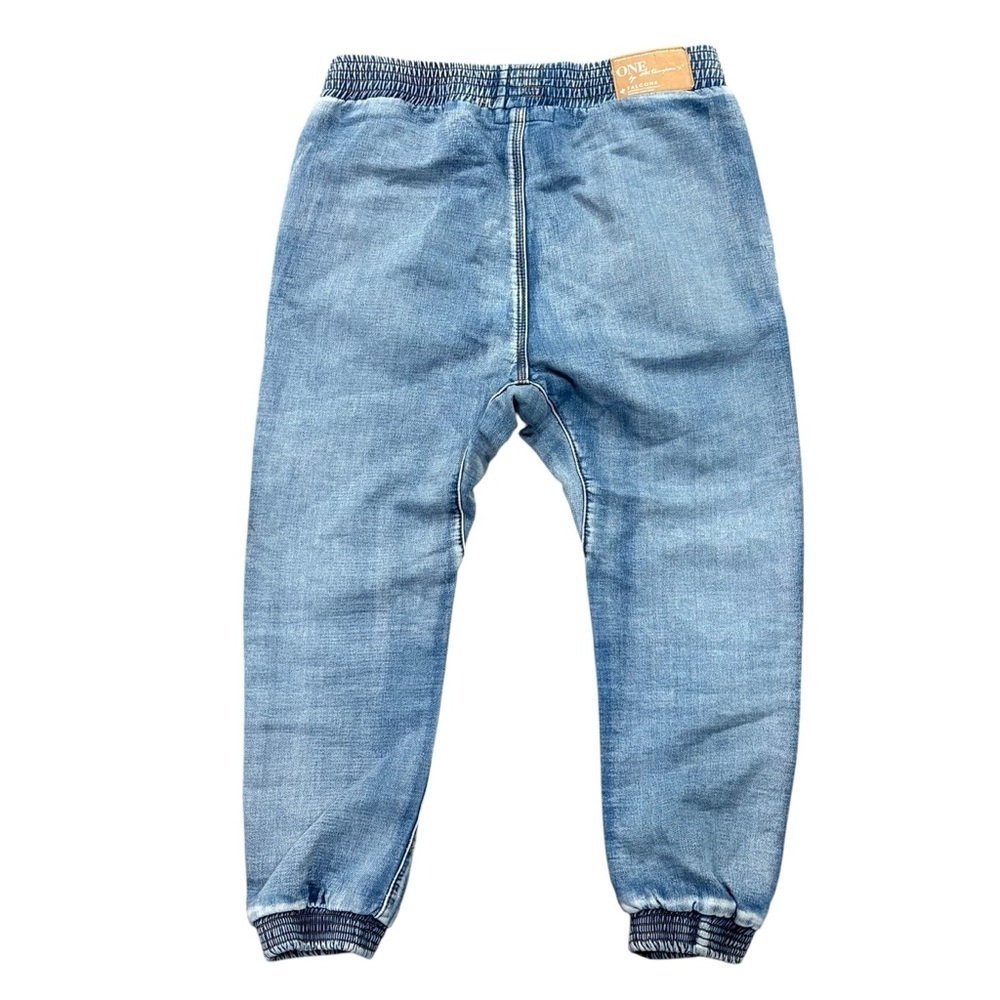 One Teaspoon Falcon Pull On Cropped Joggers Knit Denim Pants Size XS - Picture 3 of 10